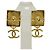Orecchini a lobo Chanel Gold Lion Square Coco Mark Swing Drop D'oro - vista 3