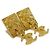 Orecchini a lobo Chanel Gold Lion Square Coco Mark Swing Drop D'oro - vista 4