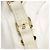 Portachiavi Miu Miu Women's Strap Trick Marrone Bianco D'oro - vista 10