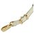 Portachiavi Miu Miu Women's Strap Trick Marrone Bianco D'oro - vista 2