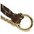 Portachiavi Miu Miu Women's Strap Trick Marrone Bianco D'oro - vista 4