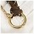 Portachiavi Miu Miu Women's Strap Trick Marrone Bianco D'oro - vista 7