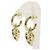 Orecchini a mezzo cerchio Chanel Gold D'oro - vista 2