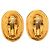 Orecchini a clip ovali corona placcati oro Chanel Gold CC D'oro - vista 2