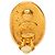 Orecchini a clip ovali corona placcati oro Chanel Gold CC D'oro - vista 3