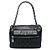 Borsa a tracolla Chanel 50s in pelle di vitello traforata nera Nero