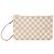 Louis Vuitton White Damier Azur Neverfull Pochette Bianco