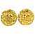 Orecchini a clip rotondi Chanel Gold CC placcati oro D'oro