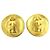 Orecchini a clip rotondi Chanel Gold CC placcati oro D'oro - vista 2