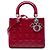 Dior Red Medium Patent Cannage Lady Dior Rosso Bordò