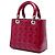 Dior Red Medium Patent Cannage Lady Dior Rosso Bordò - vista 2