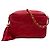 Borsa Camera Chanel Red Triple CC in pelle d'agnello con nappa e catena Rosso