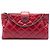 Clutch a catena Chanel Coco Pleats in vitello lucido matelassé rosso
