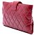 Clutch a catena Chanel Coco Pleats in vitello lucido matelassé rosso - vista 2
