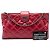 Clutch a catena Chanel Coco Pleats in vitello lucido matelassé rosso - vista 7