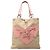Saint Laurent Kahala Tote aus beigem Canvas mit Herz