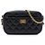 Borsa Camera Reissue Chanel Mini in pelle di vitello invecchiata matelassé nera Nero