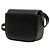 Céline Celine Mini Borsa a Tracolla Triomphe in Pelle di Vitello Lucida Nera Nero - vista 2