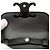 Céline Celine Mini Borsa a Tracolla Triomphe in Pelle di Vitello Lucida Nera Nero - vista 5