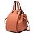 Borsa Hammock Mini LOEWE in vitello grana Orange Arancione Pesca - vista 2