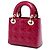 Dior Red Mini Patent Cannage Lady Dior Roja - vista 2