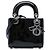 Dior Mini Lady Dior in pelle verniciata nera Nero