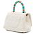Chanel White Extra Mini Quilted Goatskin Rainbow Top Handle Flap Bianco - vista 2