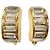 Orecchini a clip a cerchio Dior Gold placcati oro con strass D'oro