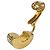 Orecchini a clip a cerchio Dior Gold placcati oro con strass D'oro - vista 3