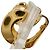 Orecchini a clip a cerchio Dior Gold placcati oro con strass D'oro - vista 4