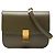 Céline Celine Green Medium Calfskin Classic Box Verde Verde oliva