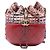 Borsa a secchiello Gabrielle Chanel rossa, piccola, in vitello trapuntato e tweed Rosso