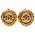 Orecchini a clip rotondi placcati oro Chanel Gold CC D'oro