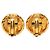 Orecchini a clip rotondi placcati oro Chanel Gold CC D'oro - vista 2