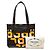 Tote Prada in tela stampata e pelle marrone Marrone scuro - vista 7