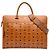 Maletín MCM Brown Visetos Coated Canvas Castaño