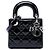 Dior Black Mini Patent Cannage Lady Dior Nero