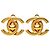 Orecchini a clip Chanel Gold CC placcati oro con chiusura girevole D'oro
