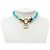Collana di perle e strass Chanel Blue CC Gold Tone Turchese - vista 5