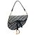 Borsa Saddle Dior in tela Oblique blu