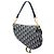 Borsa Saddle Dior in tela Oblique blu - vista 2
