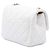 Chanel White Mini Square Classic Lambskin Pearl Crush Single Flap Bianco - vista 2