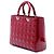 Dior Red Large Patent Cannage Lady Dior Rosso Bordò - vista 2