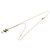Collana con pendente Chanel Gold Gold Plated CC e perle finte barocche D'oro