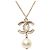 Collana con pendente Chanel Gold Gold Plated CC e perle finte barocche D'oro - vista 3