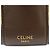Céline Celine Beige Medium Raffia and Calfskin Triomphe Tambour Crossbody Marrone scuro - vista 5