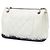 Chanel White Large Quilted Lambskin Blizzard Zip Top Flap Bianco Crudo - vista 2