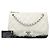 Chanel White Large Quilted Lambskin Blizzard Zip Top Flap Bianco Crudo - vista 7