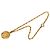 Collana con ciondolo a medaglione Chanel Gold CC placcato oro D'oro