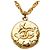 Collana con ciondolo a medaglione Chanel Gold CC placcato oro D'oro - vista 3